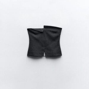 Zara Striped Strapless Top